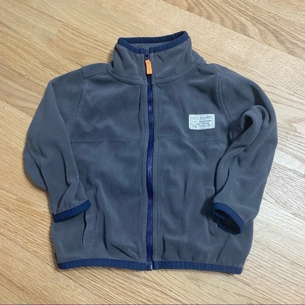 Carter’s Fleece Full Zip Jacket Sweatshirt Bundle 18 mos Gray Coat